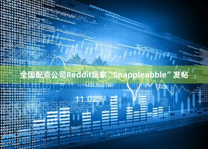 全国配资公司Reddit玩家“Snappleabble”发帖